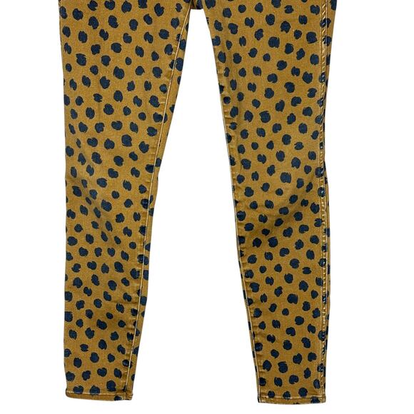 Madewell 10" High Rise Skinny Jeans Painted Sports Womens Size 28 Brown Safari - Picture 4 of 10